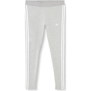 adidas Dames Essentials 3-Stripes Leggings (Plus Size), Medium Grey Heather/White, 3XL Plus
