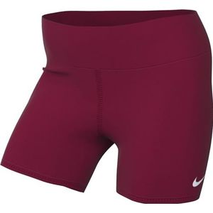 Nike Dames Shorts W Nk Df Advtg Hr 4"" Short, Noble Red/White, FB2876-620, S