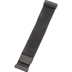 Peter Jäckel Armband voor Fitbit Versa/Versa Lite/Versa 2 roestvrij staal Milanaise Black 98112
