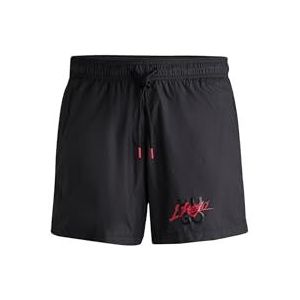 HUGO Paol Zwemshorts voor heren, Zwart, S