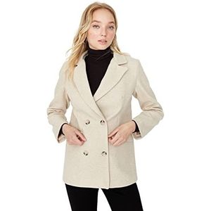 Classic Coat - Grijs - Double-breasted, Steen, 64