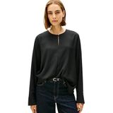 TOMMY HILFIGER - Blouseshirt - Zwart - Lange Mouw - Wijde Pasvorm