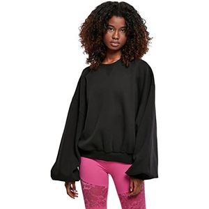 Urban Classics Dames Dames Dames Oversized Triangle Crew Neck Sweatshirt, Zwart, XS/S