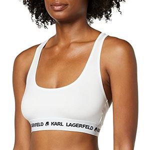 KARL LAGERFELD Dames Sportbeha Met Karl-Logo, Wit, S
