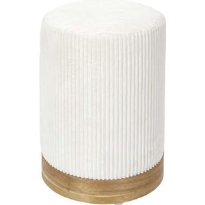HOME DECO FACTORY, HD0338, Poef Cotele Scott Beige, Zachtheid, Meubilair, Zit-, Poef- en Vloerkussen, 30x40x30 cm, Zithoogte 40 cm, Beige Bruin