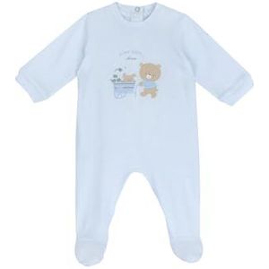 Chicco, Babyrompertje van zacht en licht katoen, met comfortabele rugopening, ideaal voor lente en herfst, ontworpen in Italië, babykleding 0-24 maanden, lichtblauw (2), 12 Maanden