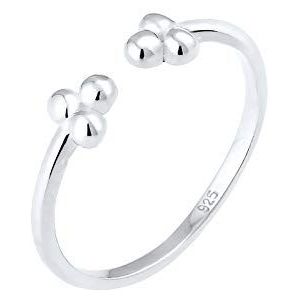 Elli Ring dames open bal Basic Minimal Trend van 925 sterling zilver verguld, facetgeslepen.,