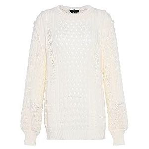 faina Dames temperament hol out design gebreide trui wolwit maat M/L, wolwit, M