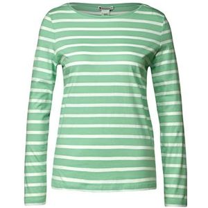 Street One Dames gestreept shirt, Light Brisk Green, 40