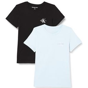 Calvin Klein Jeans S/S T-shirts voor dames, Keepsake Blauw/Ck Zwart, M