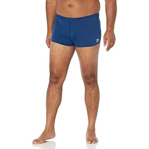 Speedo Heren badpak Endurance+ polyester solide vierkante been, heren, 805016-412, navy, 42