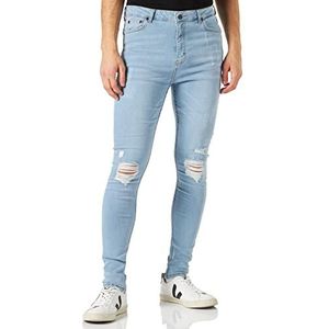 Gianni Kavanagh Lichtblauwe Core Ripped Jeans voor heren, Blauw, S
