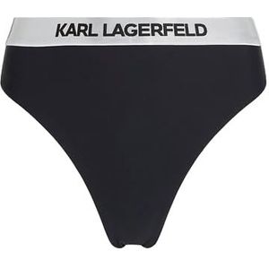 KARL LAGERFELD Logo hoge taille bottoms, zwart, XL