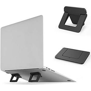 DolDer Laptopstandaard, opvouwbaar, onzichtbare koeling, mini-notebook, kleefpads, houder voor laptop, MacBook en bluetooth-toetsenbord