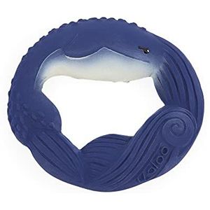 KALOO - Petit Calme – bijtring van natuurlijk rubber – blauwe walvis – 10 cm – zacht en ergonomisch – massage-effect – vanaf de geboorte, K970704