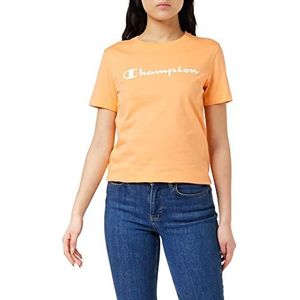 Champion Legacy American Classics Logo Regular S/S T-shirt voor dames, Oranje, S