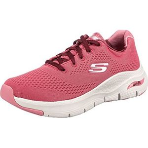 Skechers ARCH FIT BIG APPEAL dames Sneaker Low-Top Trainers, Rose Mesh Bordeaux Trim, 36 EU