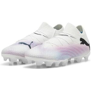 PUMA Unisex Kid's Future 7 Pro Fg/Ag Jr Voetbalschoen, Puma Wit PUMA Zwart Poison Roze, 30 EU