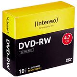 Intenso DVD-RW 4,7 GB Herbruikbaar 4x Speed 10 Pack Slimcase