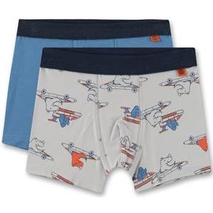 Sanetta Jongens dubbelpak shorts, lichtgrijs, 80