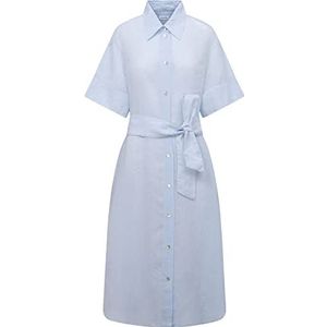Seidensticker Dames regular fit blousejurk korte mouwen jurk, blauw, 44, blauw, 44