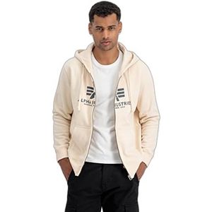 ALPHA INDUSTRIES Basic Zip Capuchontrui voor heren, wit (Jet Stream White), L
