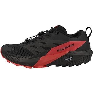 SALOMON Shoes Sense Ride 5 Trail Hardloopschoenen voor heren, zwart (Fiery Red Black), 44 EU