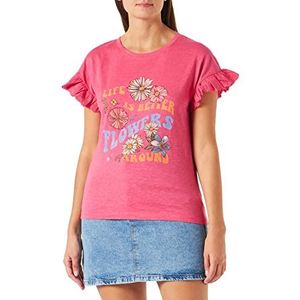 Springfield T-shirt met ruches, donkergrijs, S voor dames