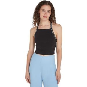 Calvin Klein Jeans Vrouwen Tank Top Cropped, zwart., XXL