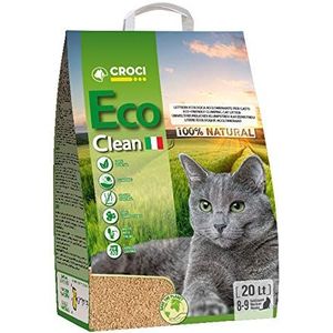 Croci C4025696 Eco Clean, milieuvriendelijk strooisel voor katten, 20 liter