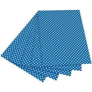 folia 5903 - fotokarton blauw met witte stippen, 50 x 70 cm, 10 vellen, aan beide zijden bedrukt - voor het knutselen en creatief vormgeven van kaarten, vensterafbeeldingen en voor scrapbooking