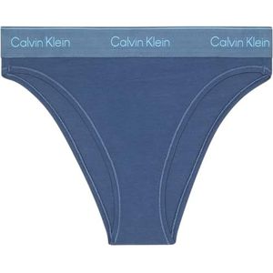 Calvin Klein Dames HIGH LEG TANGA LV00QF8524 Tanga, Blauw (Donker Denim), XS, Blauw (Donker Denim), XS