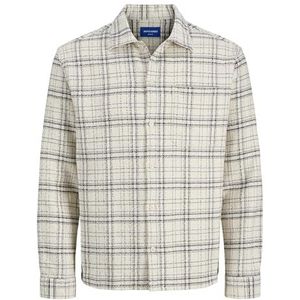JACK & JONES Overhemd  grijs / wit