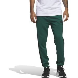 Adidas - Essentials 3 Stripes - Fleece Joggers - Zwart - 55% Katoen, 36% Polyester (Gerecycled), 9% Viscose