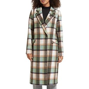 Scotch & Soda Green Check Single Breasted Coat, frozen mint check 6887, L