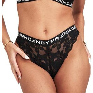 Frank Dandy Fab-u-Lace Braziliaans broekje – zacht kant, comfortabel en stijlvol, zwart, XS
