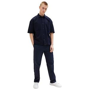 TOM TAILOR Denim Boxy Fit overhemd voor heren, met borstzakken, 10668 - Sky Captain Blue, XL