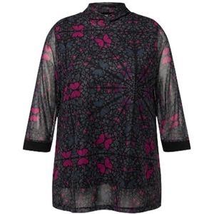 Ulla Popken - T-shirt - Zwart - Grote Maten