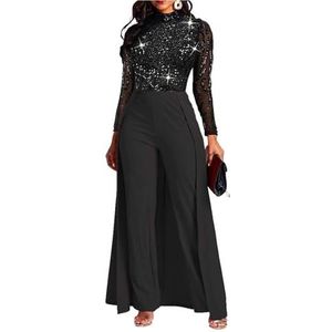 VERWIN - Effen Jumpsuit - Rood/Wit - Getwijnd Satijn