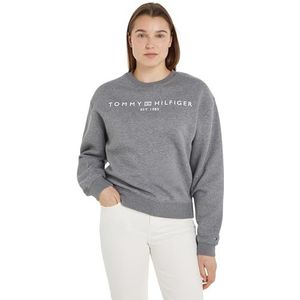 Tommy Hilfiger Dames sweatshirt zonder capuchon, Grijs (Medium Heather Grey), XXL