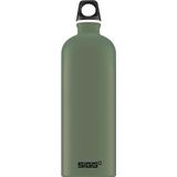 SIGG Traveller Leaf Green Aluminium drinkfles, klimaatneutraal gecertificeerd, geschikt voor koolzuurhoudende dranken, lekvrij, vederlicht, BPA-vrij, groen, 0,6 l