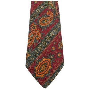 MARCO PASCALI bedrukte zijden stropdas, oranje, schep 8 cm voor heren, Oranje, Pala 8 cm