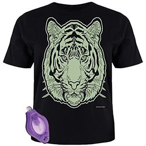 Splat Planet - Tiger Magic Creative Glow in The Dark T-shirt met UV Glow Pen Torch voor kinderen