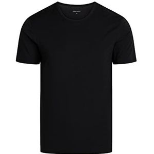 URBAN QUEST Men's 2 V-hals heren viscose (bamboe), katoen (bio) en elastaan, zwart t-shirt S/XXL ondershirt, zwart, S, zwart, S