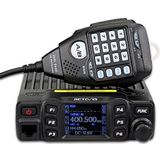 Retevis RT95 Mini Dubbele Band Mobiele Radio 25W 200 Kanalen Amateur Radio DTMF 5Tone Walkie Talkie Car Transceiver met Programmeerkabel (Zwart)