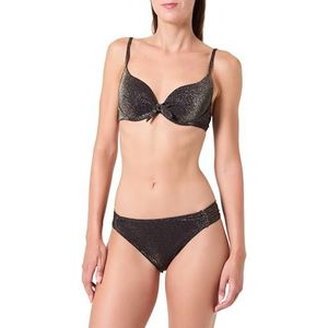 Bikiniset met schelpen, lovertjes Lurex-stof, Kaki, 34