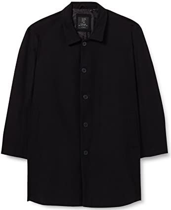 JP1880 - Tussenjas - Zwart - Klassieke Mantel - Licht Gevoerd