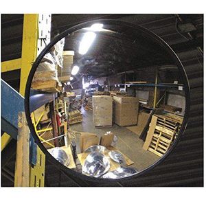 45,7 cm acryl bolle buitenspiegel met plastic achterkant, ronde buitenveiligheidsspiegel voor de blinde vlek in de garage, winkelveiligheid, magazijnzijaanzicht en meer, ronde wandspiegel voor