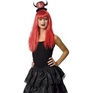 Rubies duivels-hoofdband met hoed voor kinderen, maak je kostuum compleet met officiële Rubies voor Halloween, carnaval, feest en verjaardag