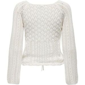 ONLY Vrouwelijke gebreide trui, effen, wit, M